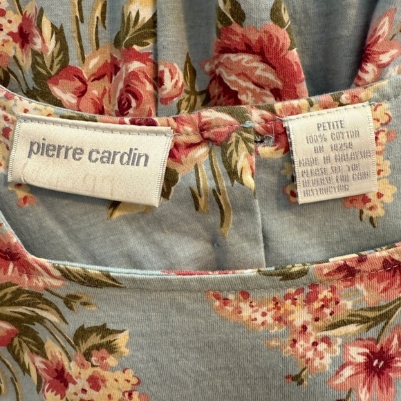 VTG 90's Pierre Cardin Floral Bloomcore Cottagecore Cotton Dress Pockets Sz XS/P - Picture 5 of 13